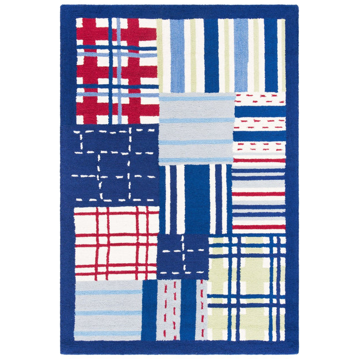 SAFAVIEH Kids Collection SFK318A Handmade Blue/Multi Rug Image 7