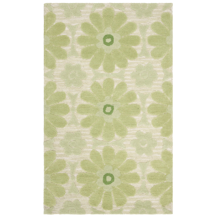 SAFAVIEH Kids SFK319A Handmade Beige / Green Rug Image 7