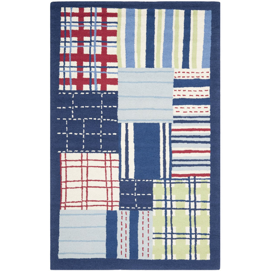 SAFAVIEH Kids Collection SFK318A Handmade Blue/Multi Rug Image 8