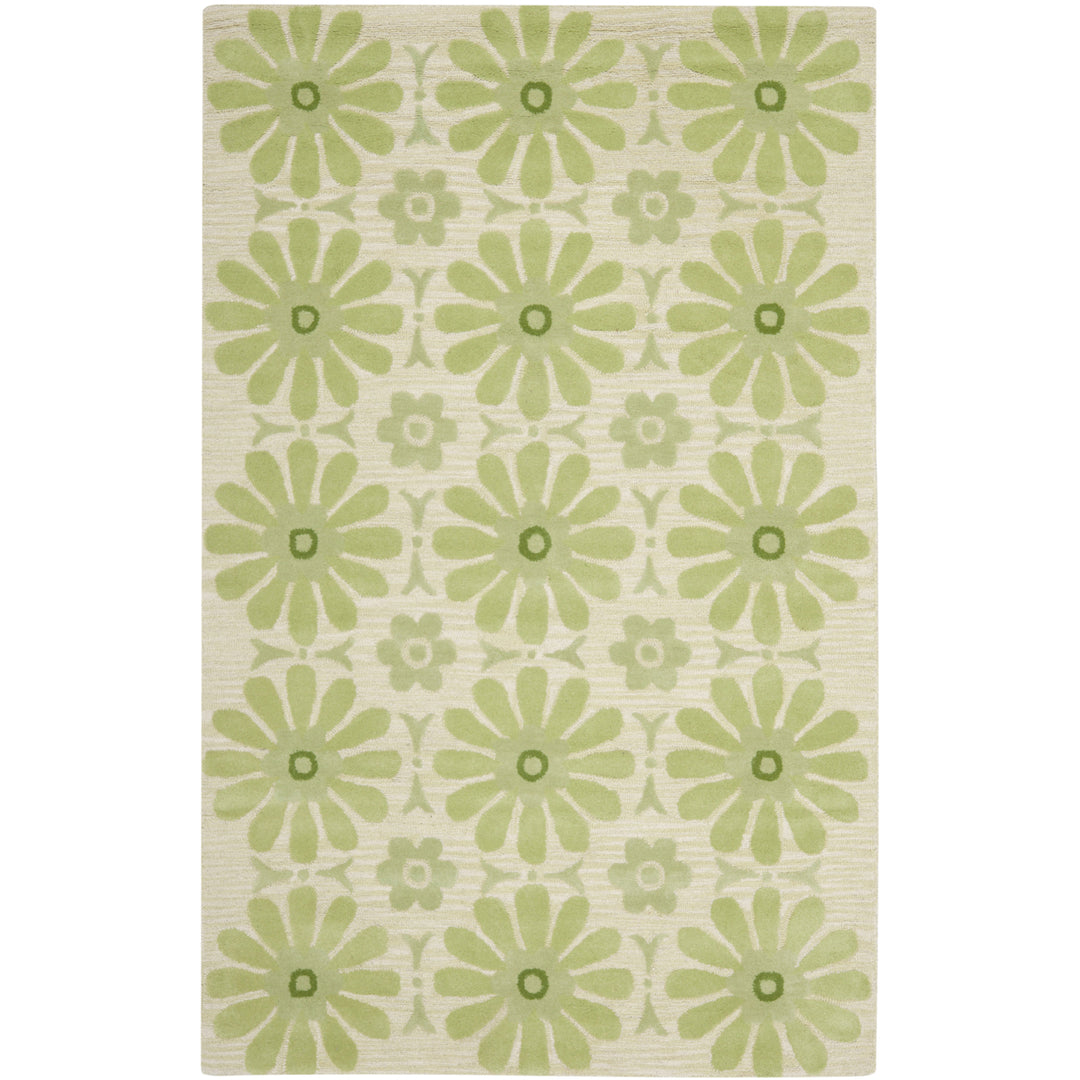 SAFAVIEH Kids SFK319A Handmade Beige / Green Rug Image 8