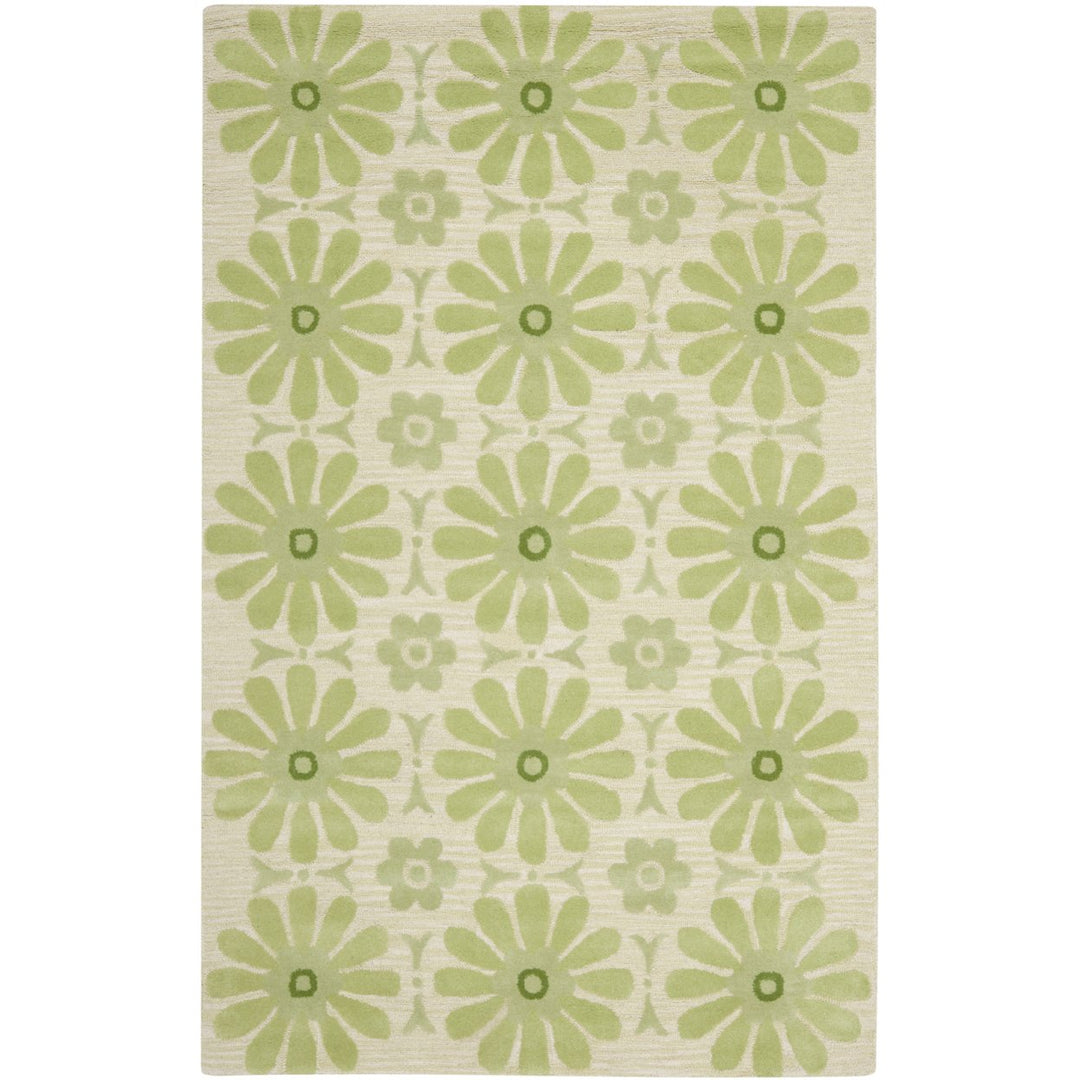 SAFAVIEH Kids SFK319A Handmade Beige / Green Rug Image 1