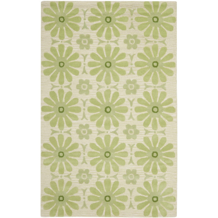 SAFAVIEH Kids SFK319A Handmade Beige / Green Rug Image 1