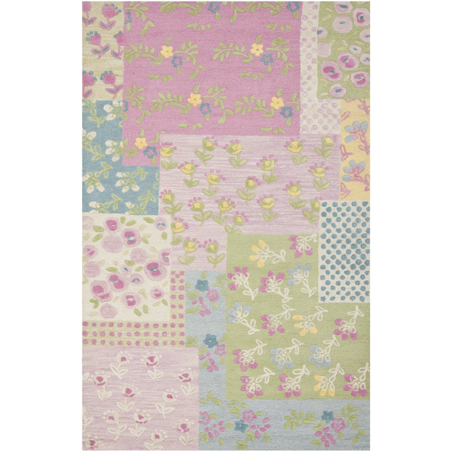 SAFAVIEH Kids Collection SFK321A Handmade Pink/Multi Rug Image 1