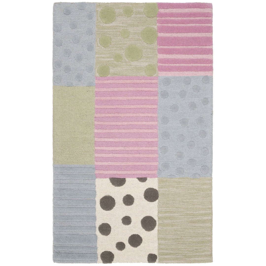 SAFAVIEH Kids Collection SFK322A Handmade Blue / Pink Rug Image 7