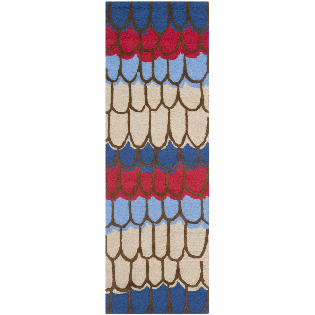 SAFAVIEH Kids Collection SFK353A Handmade Blue/Multi Rug Image 1