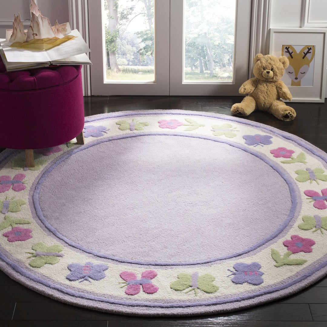 SAFAVIEH Kids SFK354A Handmade Lavender / Multi Rug Image 2