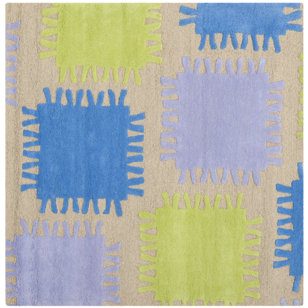 SAFAVIEH Kids SFK352A Handmade Beige / Multi Rug Image 1