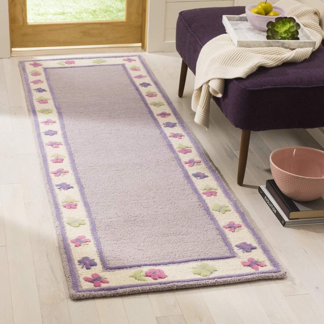 SAFAVIEH Kids SFK354A Handmade Lavender / Multi Rug Image 3