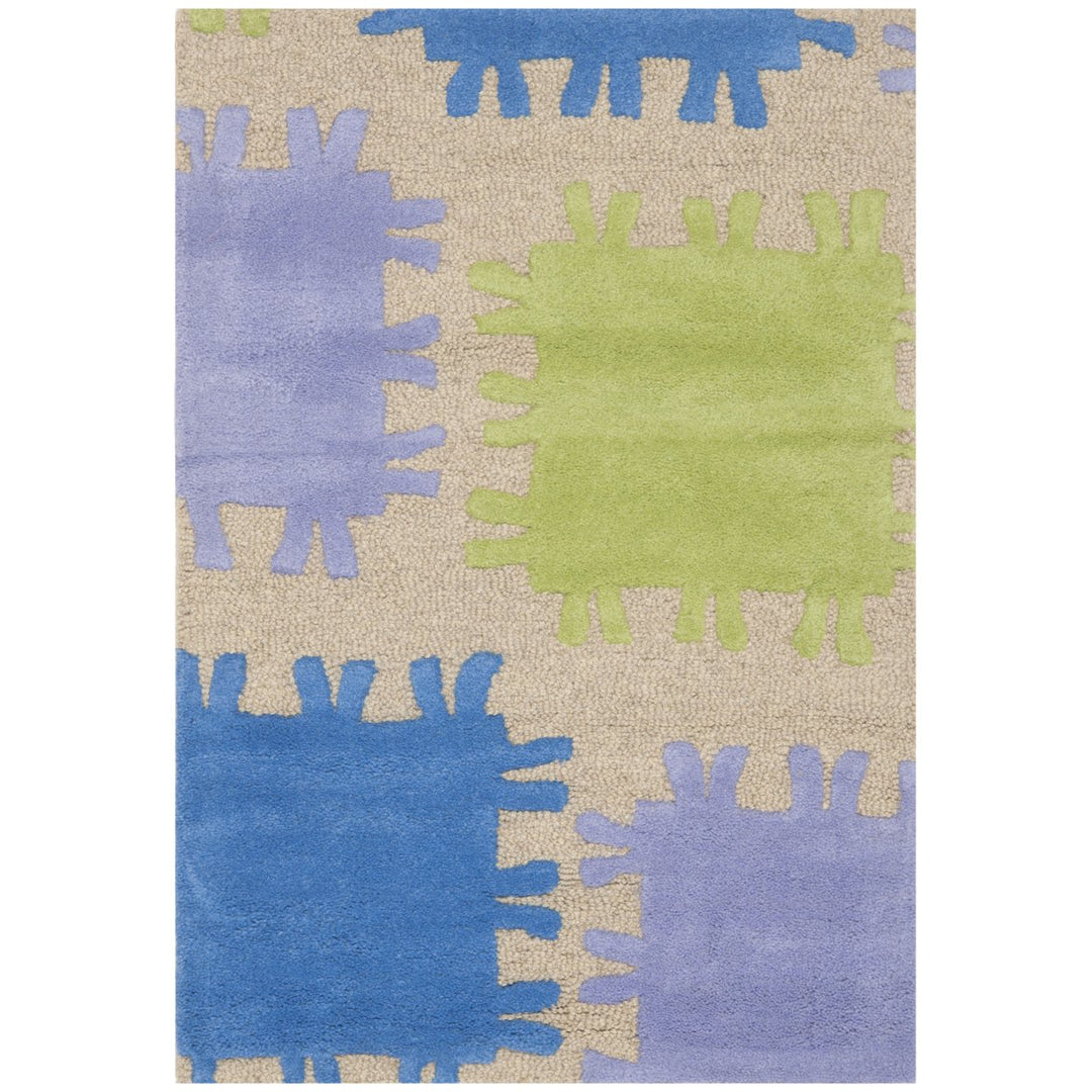 SAFAVIEH Kids SFK352A Handmade Beige / Multi Rug Image 1