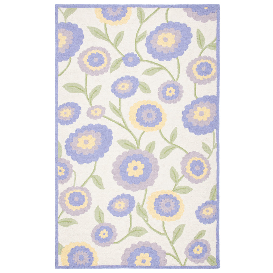 SAFAVIEH Kids SFK355V Handmade Lavender / Ivory Rug Image 1