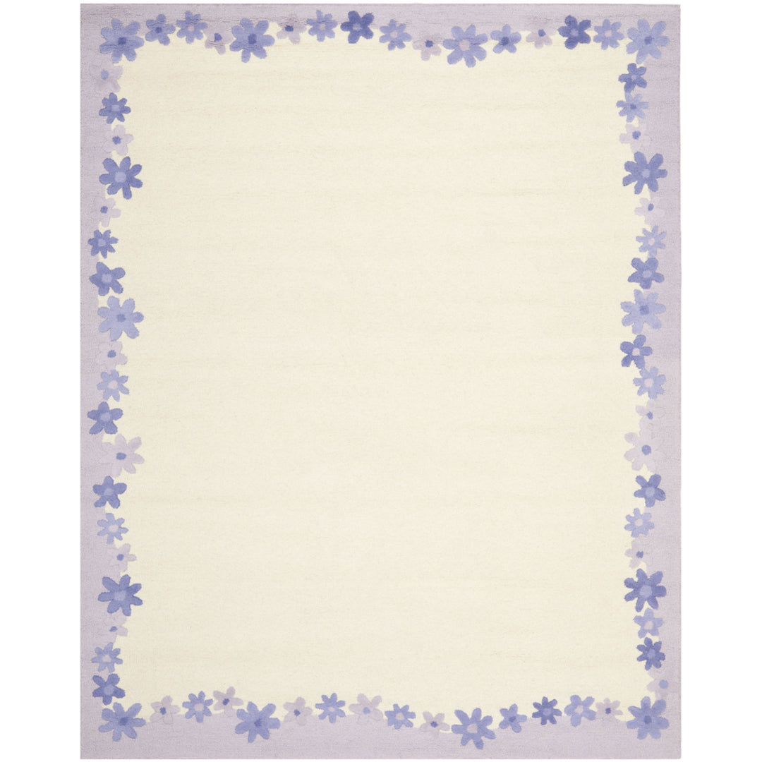 SAFAVIEH Kids SFK357A Handmade Ivory / Lavender Rug Image 1