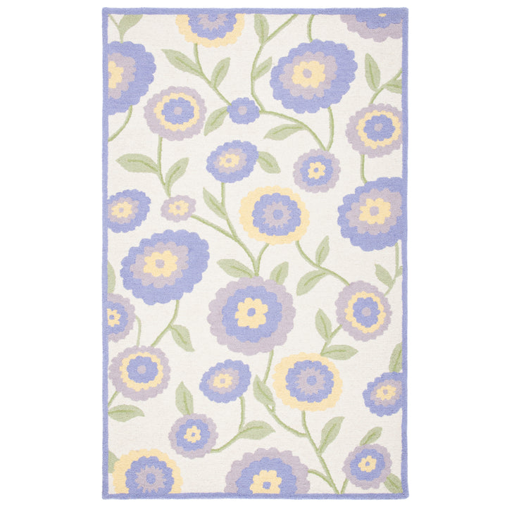 SAFAVIEH Kids SFK355V Handmade Lavender / Ivory Rug Image 5