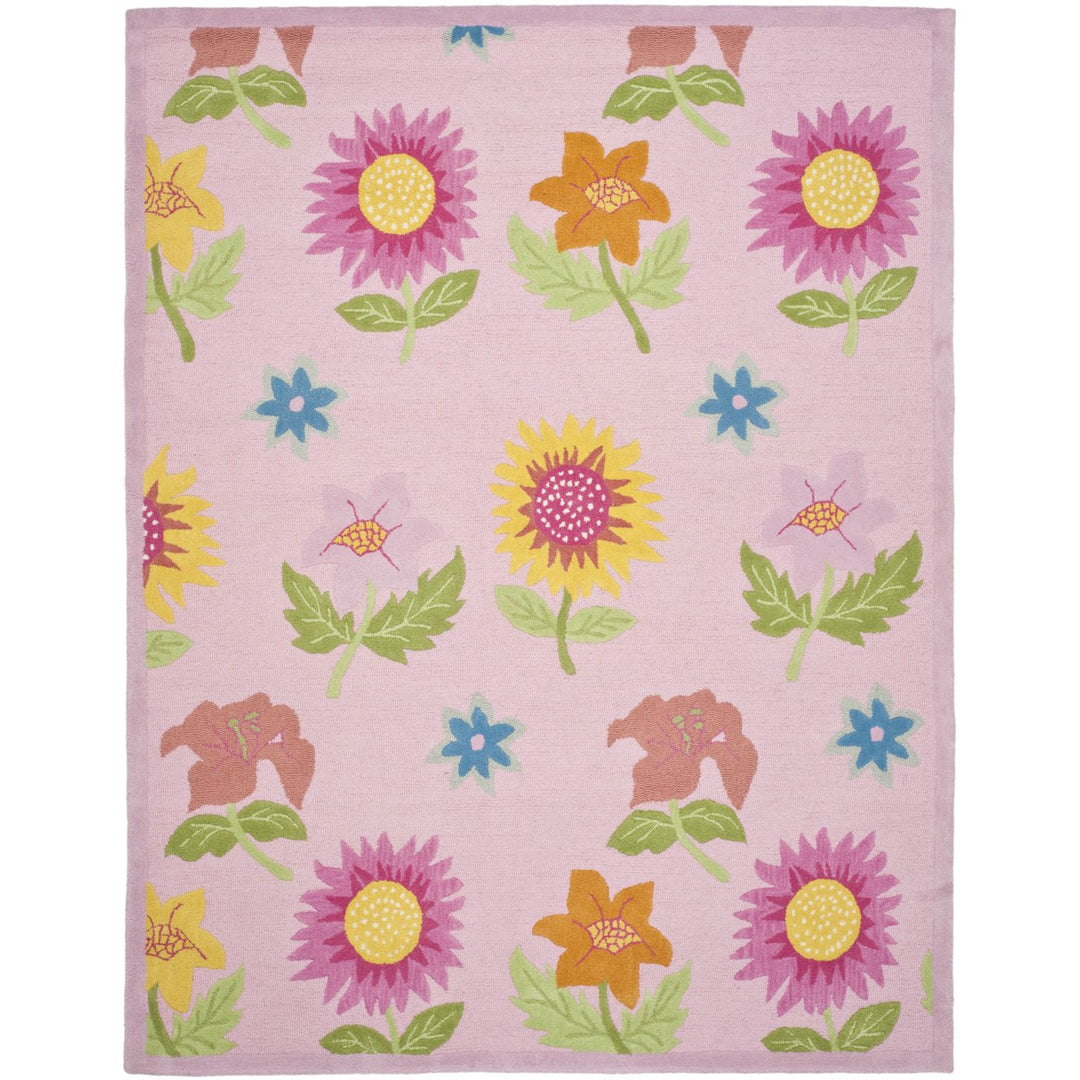 SAFAVIEH Kids Collection SFK371A Handmade Pink / Pink Rug Image 1