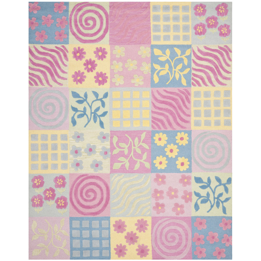 SAFAVIEH Kids Collection SFK356A Handmade Pink/Multi Rug Image 1