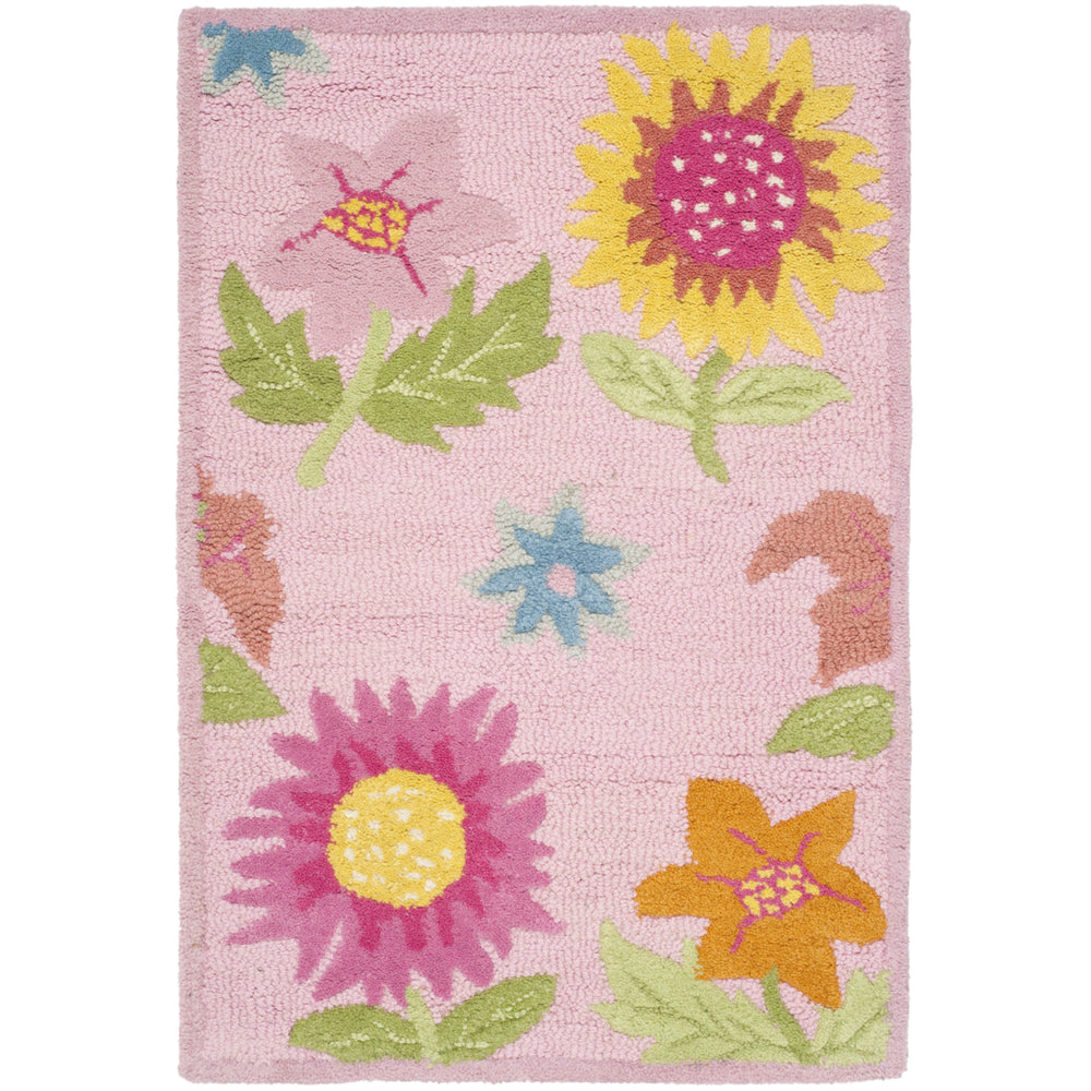 SAFAVIEH Kids Collection SFK371A Handmade Pink / Pink Rug Image 2