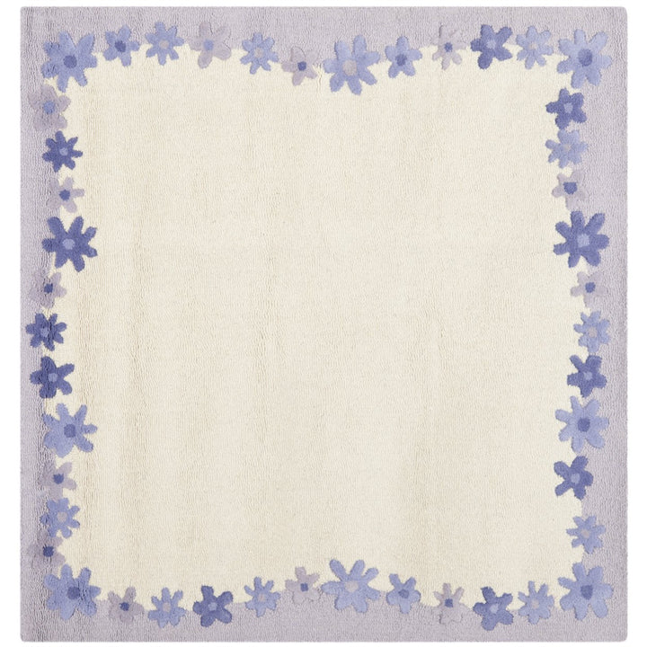 SAFAVIEH Kids SFK357A Handmade Ivory / Lavender Rug Image 1