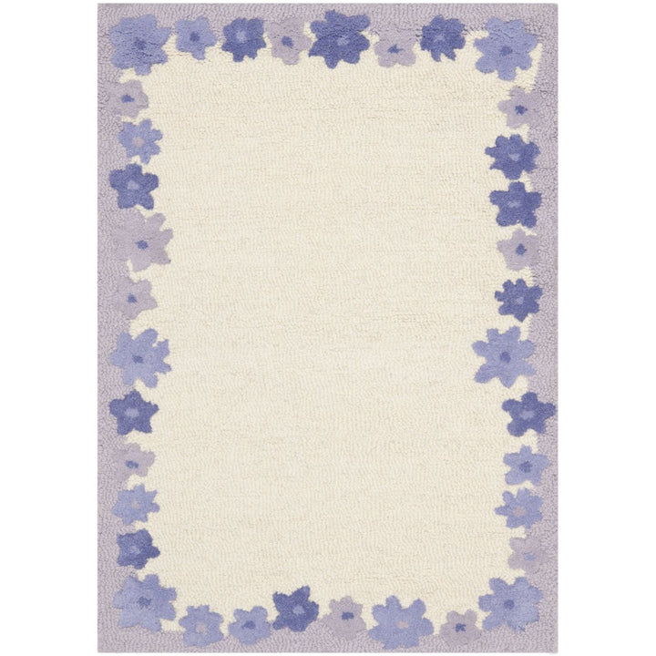 SAFAVIEH Kids SFK357A Handmade Ivory / Lavender Rug Image 1