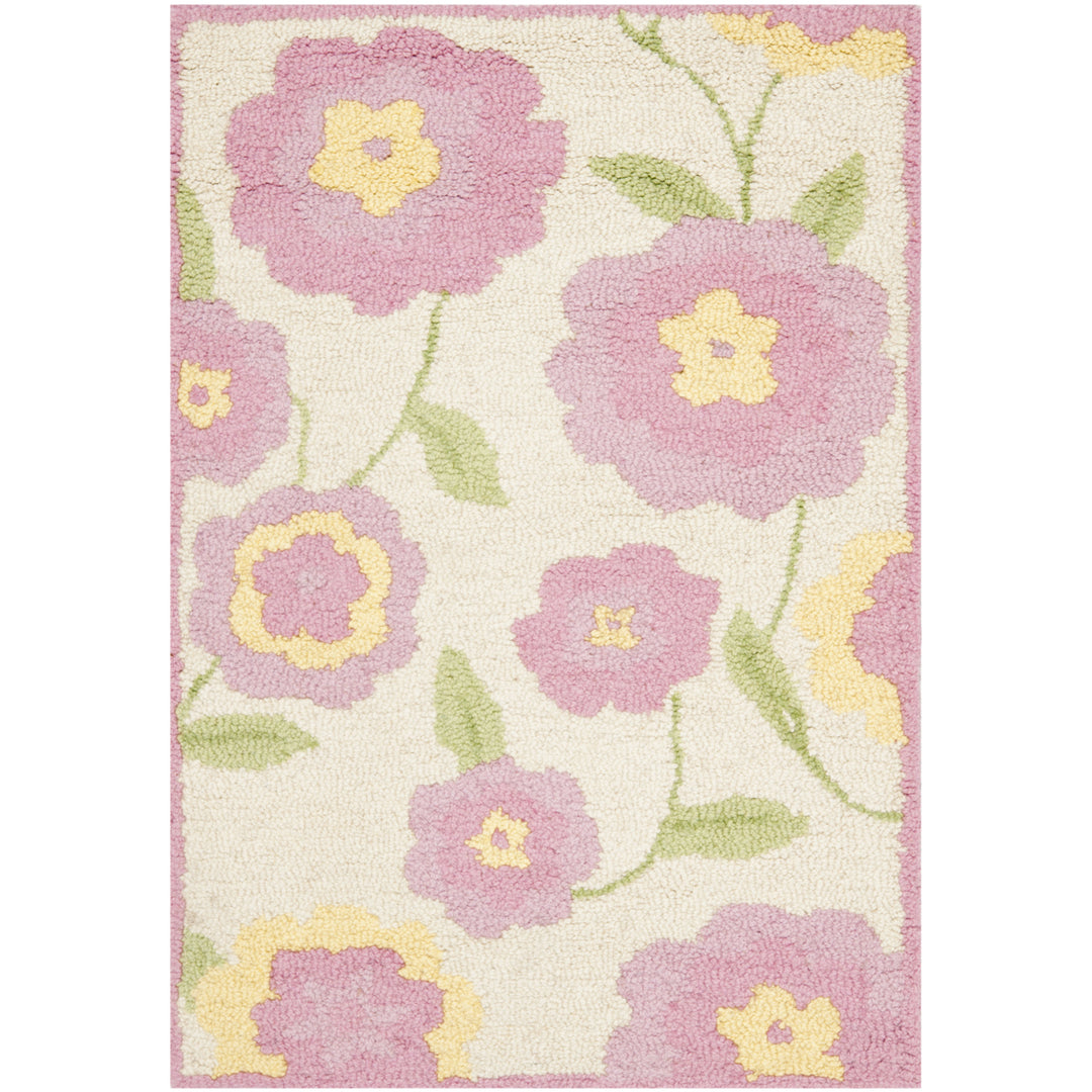 SAFAVIEH Kids Collection SFK355A Handmade Ivory/Pink Rug Image 8