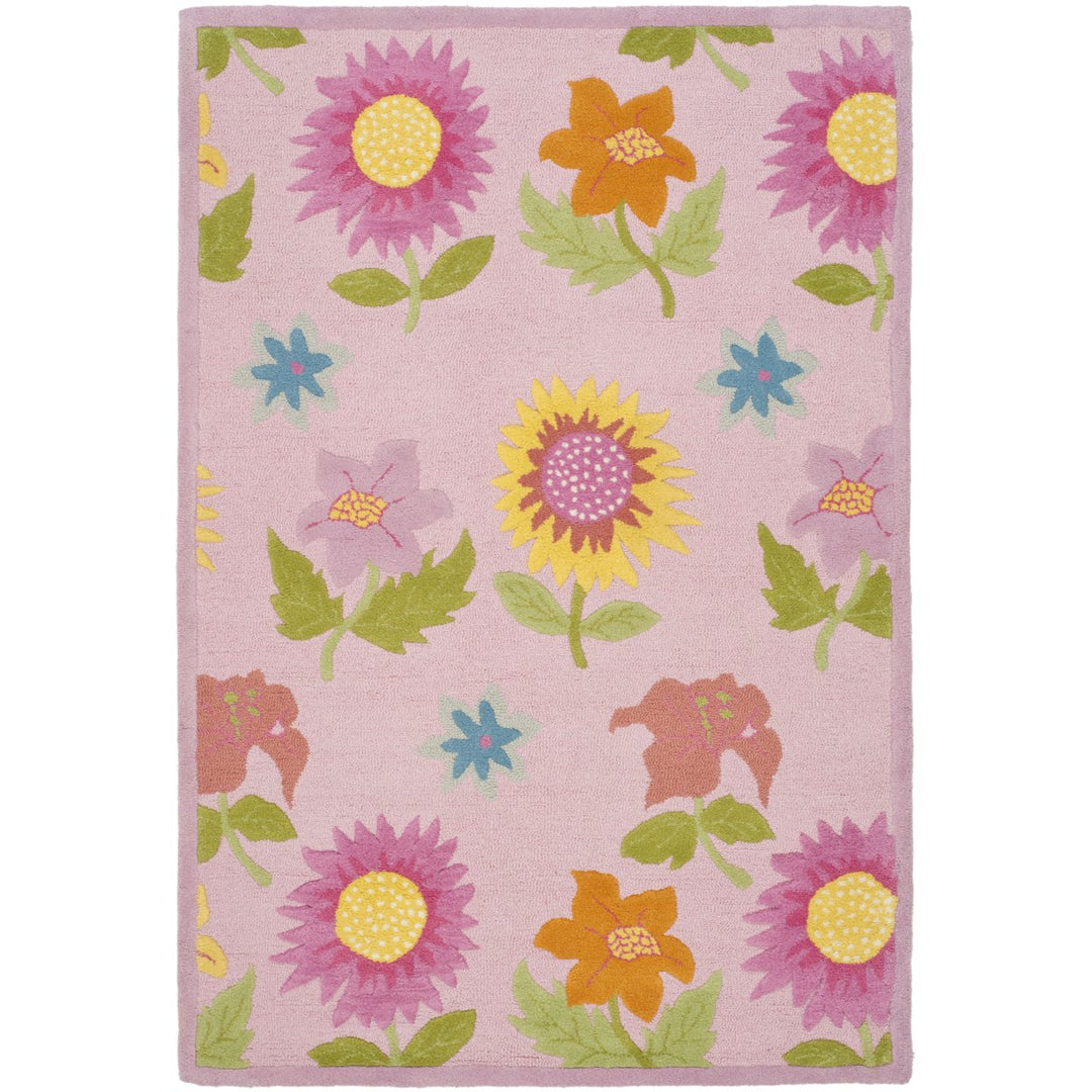 SAFAVIEH Kids Collection SFK371A Handmade Pink / Pink Rug Image 1