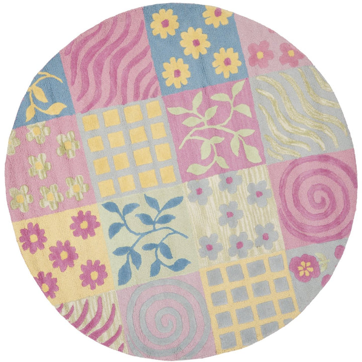 SAFAVIEH Kids Collection SFK356A Handmade Pink/Multi Rug Image 1