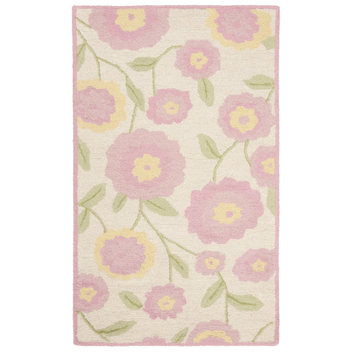 SAFAVIEH Kids Collection SFK355A Handmade Ivory/Pink Rug Image 1