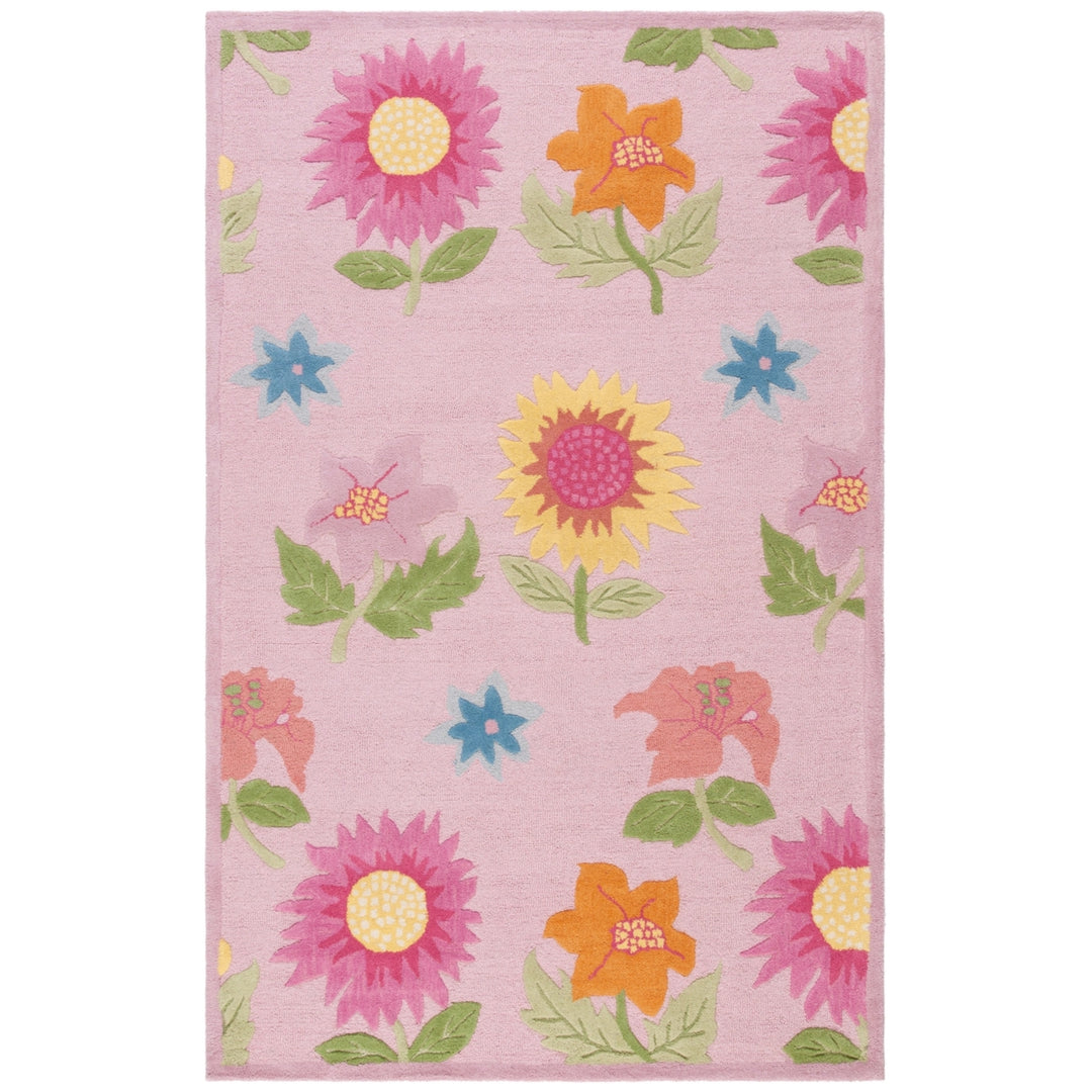 SAFAVIEH Kids Collection SFK371A Handmade Pink / Pink Rug Image 5