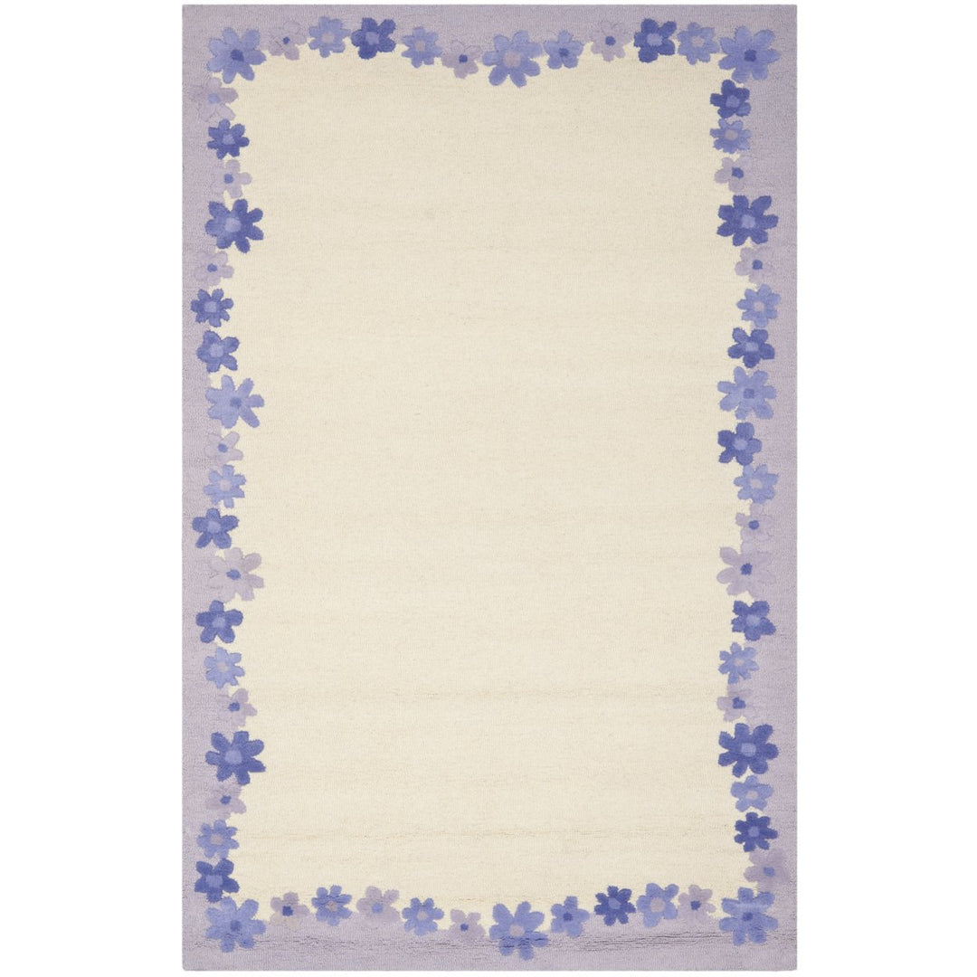 SAFAVIEH Kids SFK357A Handmade Ivory / Lavender Rug Image 1