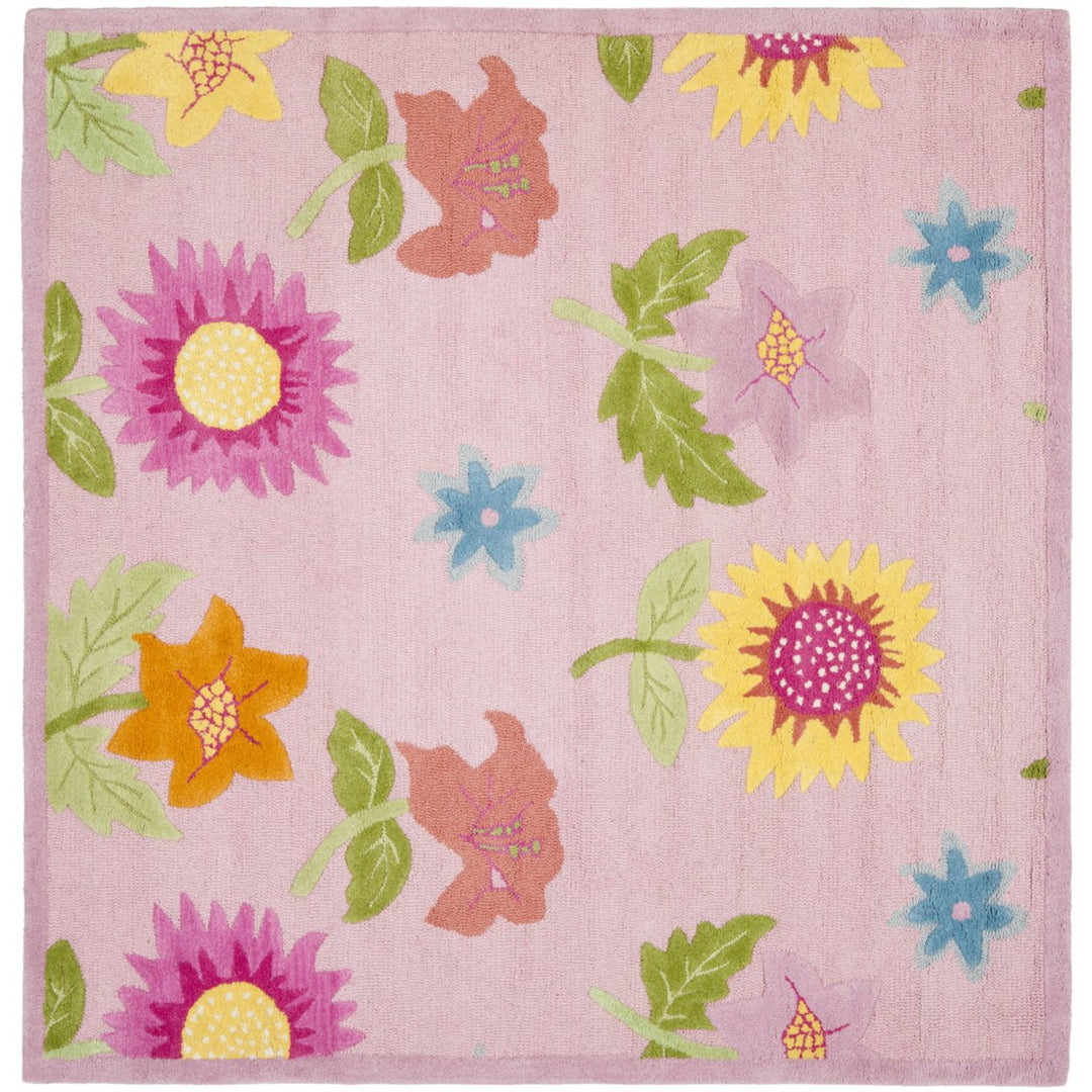 SAFAVIEH Kids Collection SFK371A Handmade Pink / Pink Rug Image 1