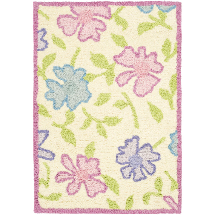 SAFAVIEH Kids Collection SFK376A Handmade Ivory/Pink Rug Image 1