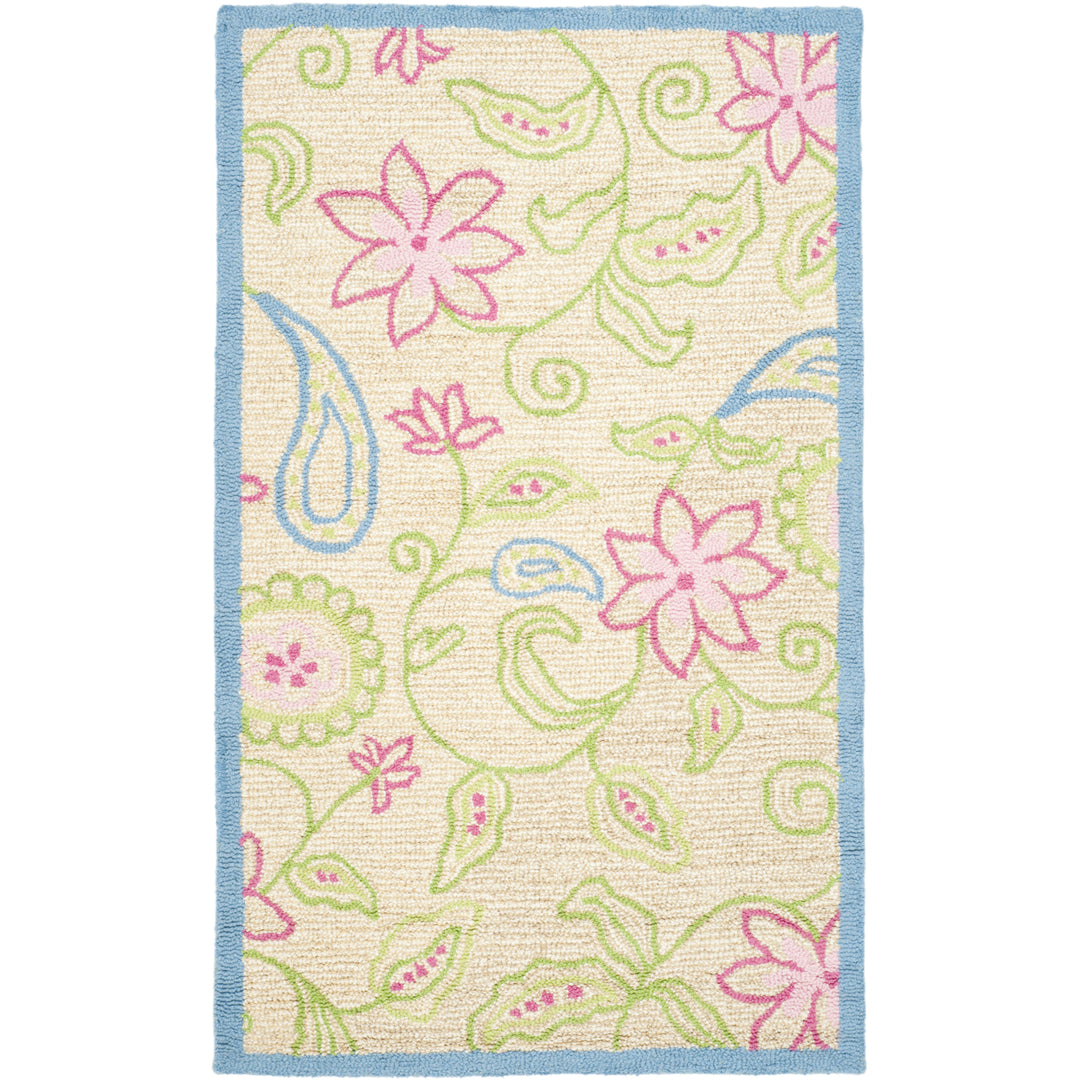 SAFAVIEH Kids Collection SFK362A Handmade Ivory/Blue Rug Image 7