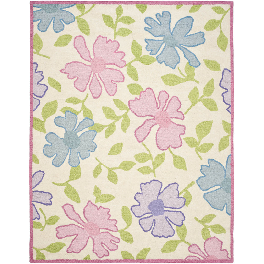 SAFAVIEH Kids Collection SFK376A Handmade Ivory/Pink Rug Image 8