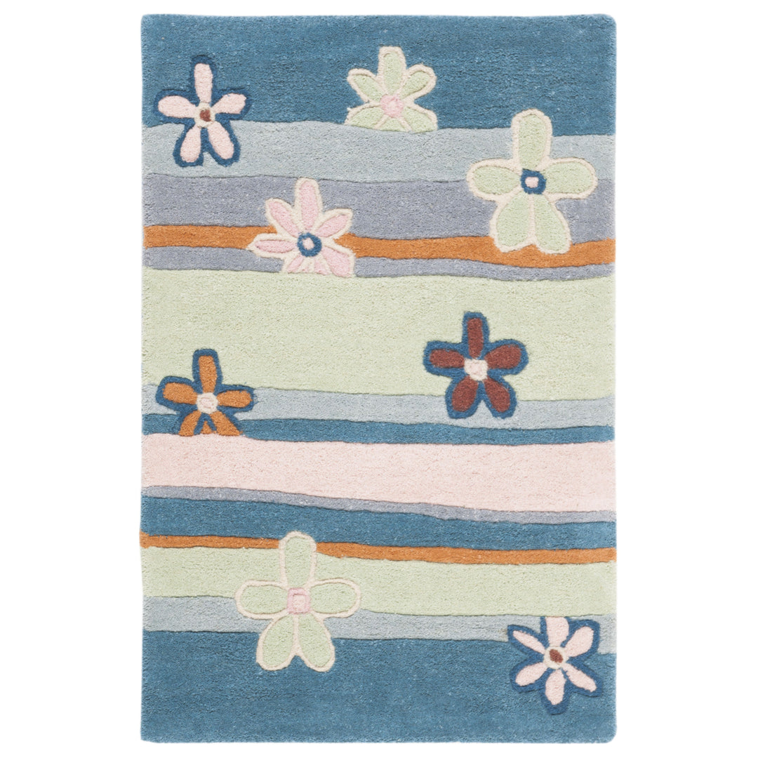 SAFAVIEH Kids Collection SFK750A Handmade Blue/Multi Rug Image 1