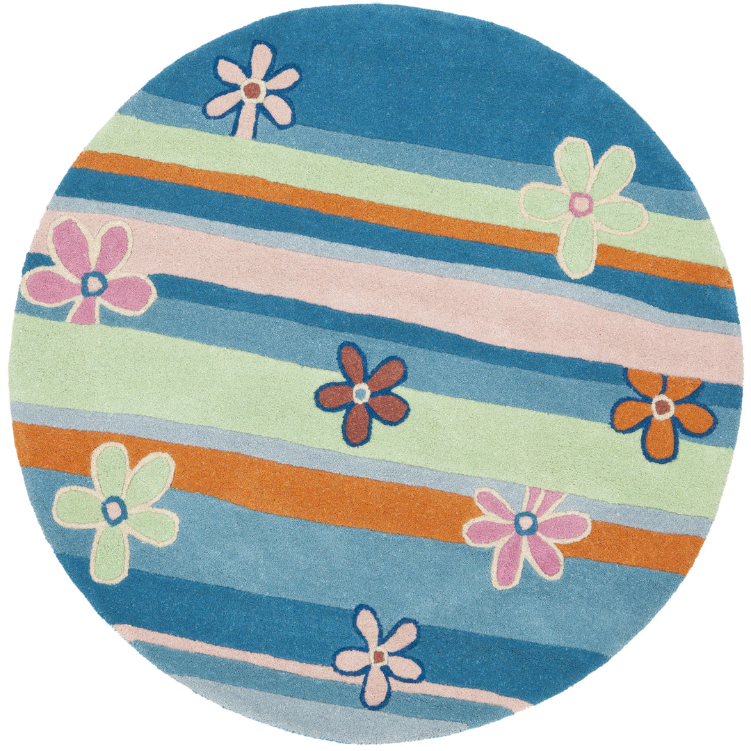 SAFAVIEH Kids Collection SFK750A Handmade Blue/Multi Rug Image 3