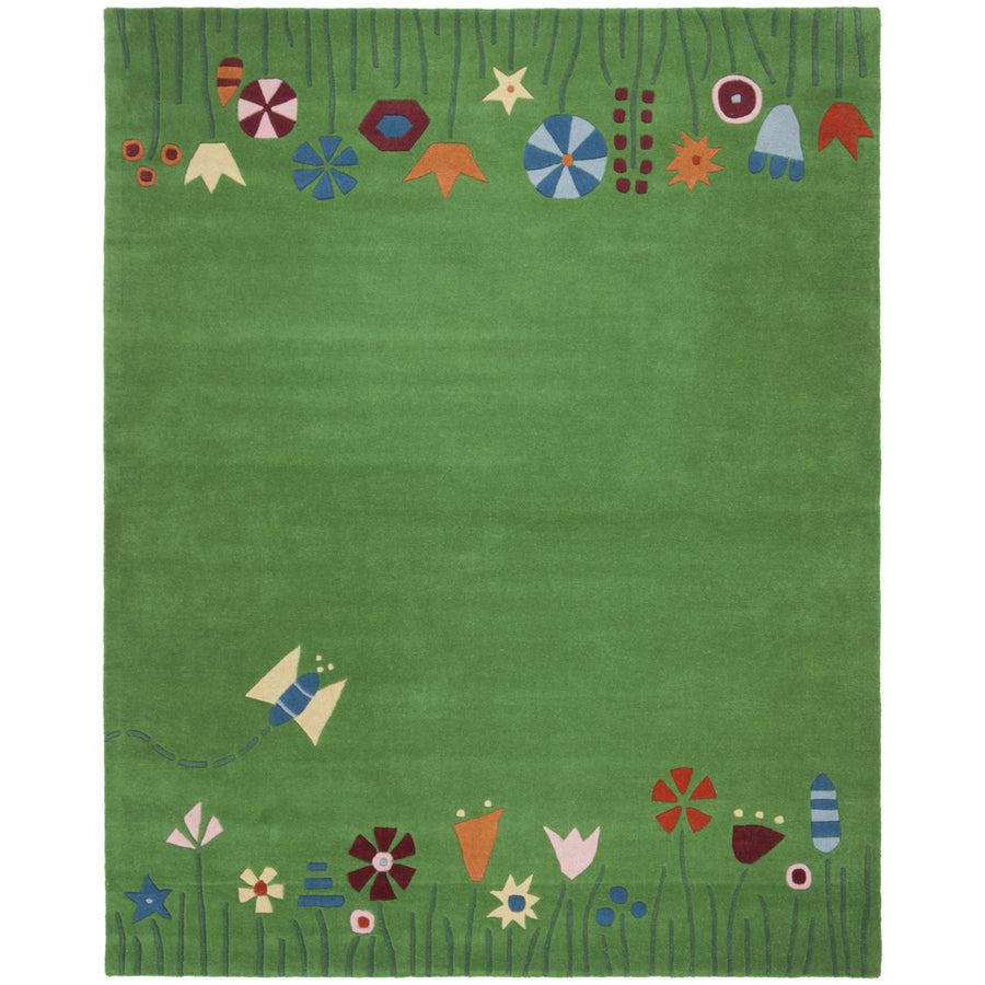 SAFAVIEH Kids SFK751A Handmade Green / Multi Rug Image 1