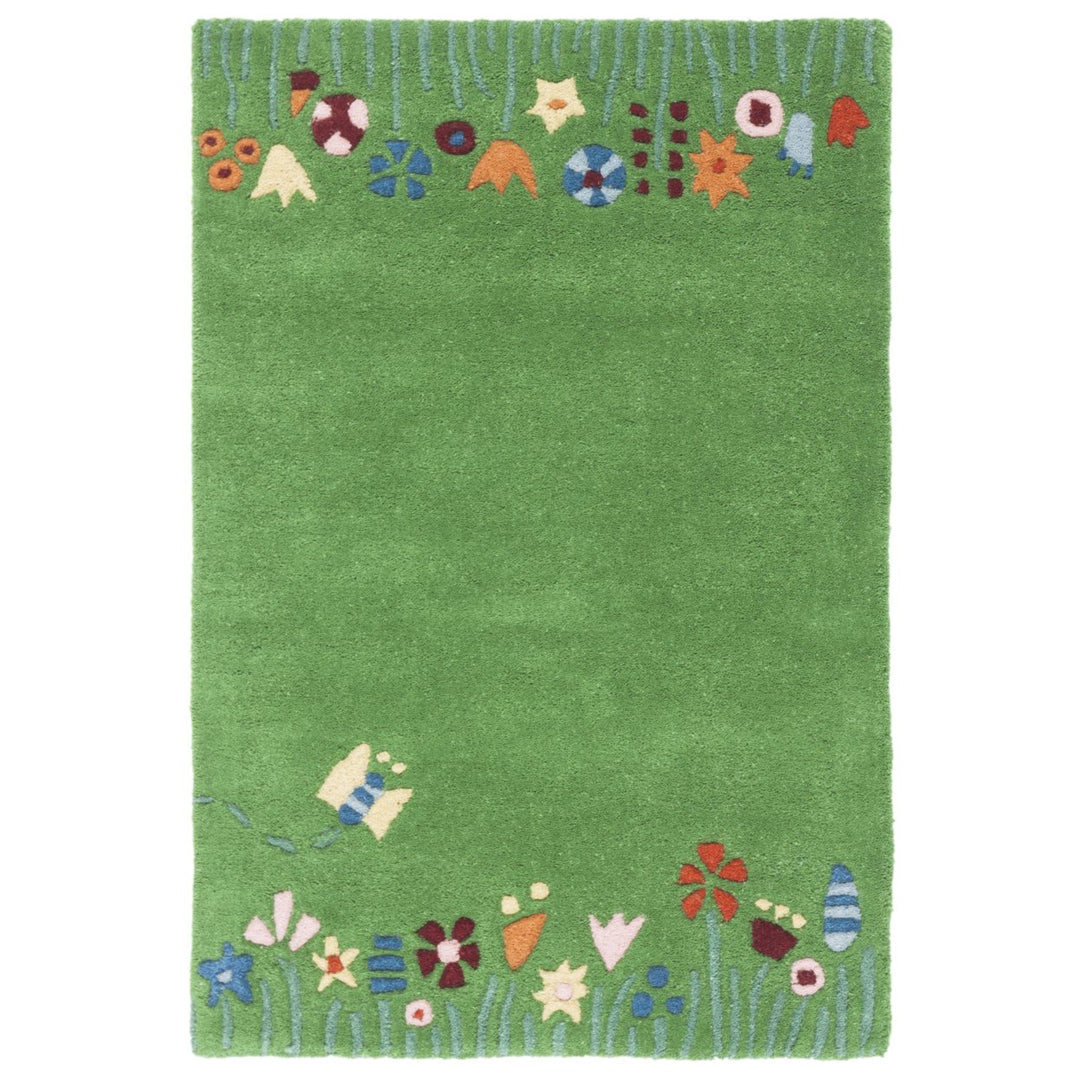 SAFAVIEH Kids SFK751A Handmade Green / Multi Rug Image 2