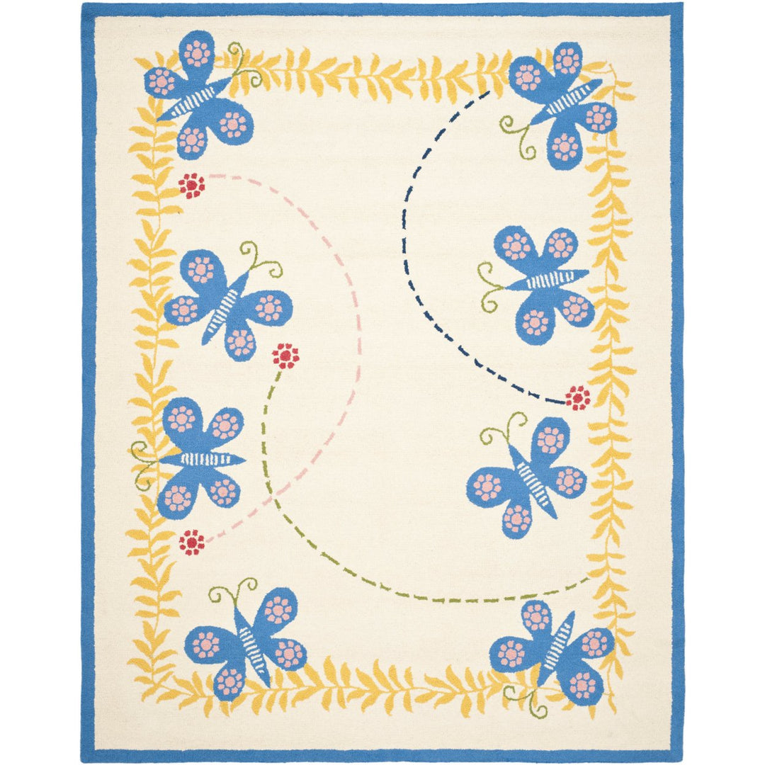 SAFAVIEH Kids Collection SFK390A Handmade Ivory/Blue Rug Image 6