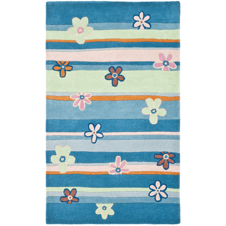 SAFAVIEH Kids Collection SFK750A Handmade Blue/Multi Rug Image 5