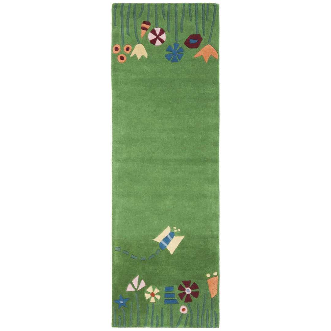 SAFAVIEH Kids SFK751A Handmade Green / Multi Rug Image 3