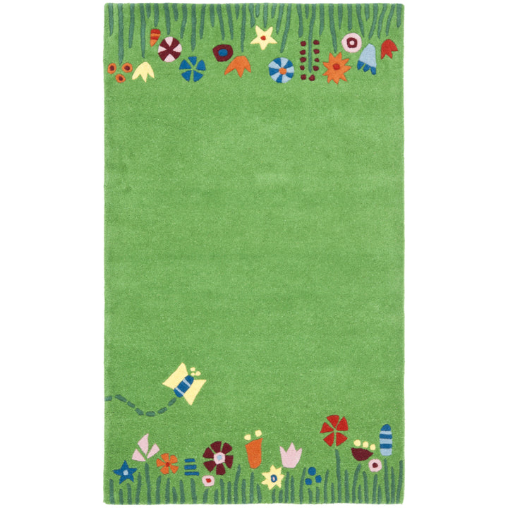 SAFAVIEH Kids SFK751A Handmade Green / Multi Rug Image 5