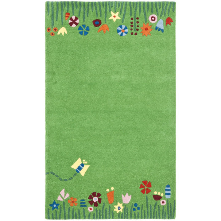 SAFAVIEH Kids SFK751A Handmade Green / Multi Rug Image 1