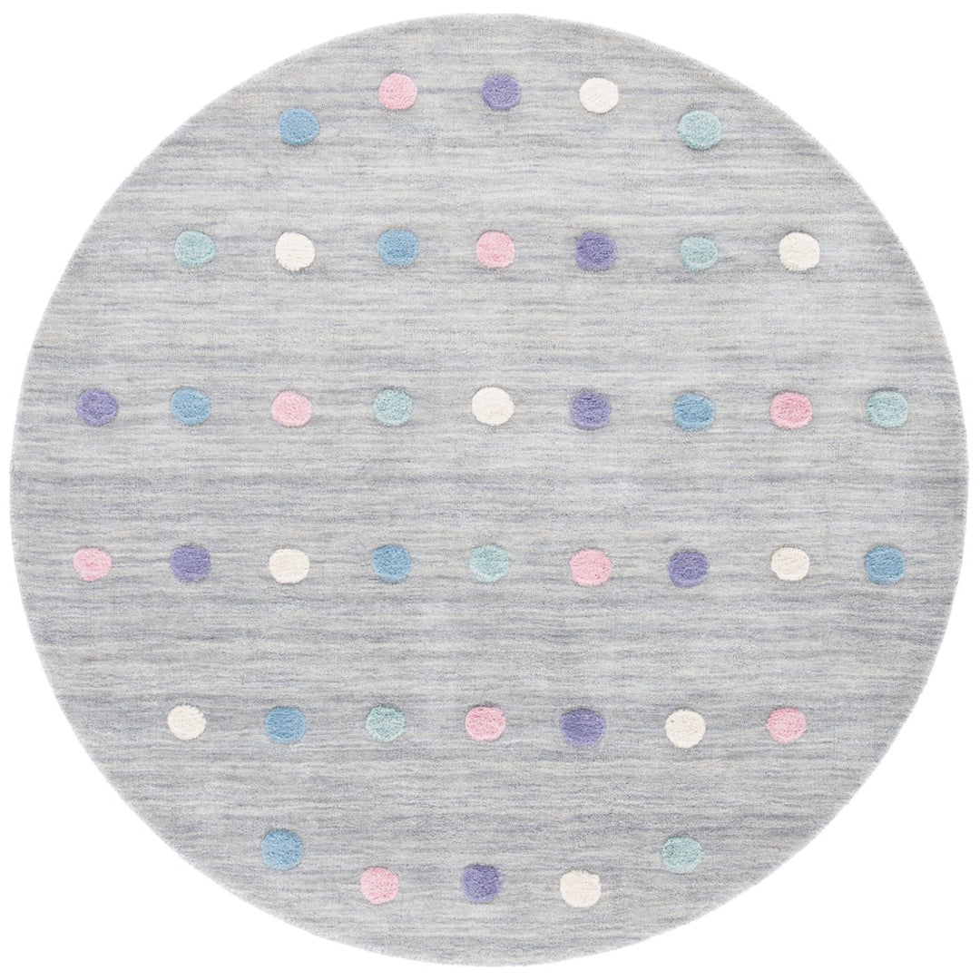 SAFAVIEH Kids Collection SFK803G Handmade Silver Rug Image 1