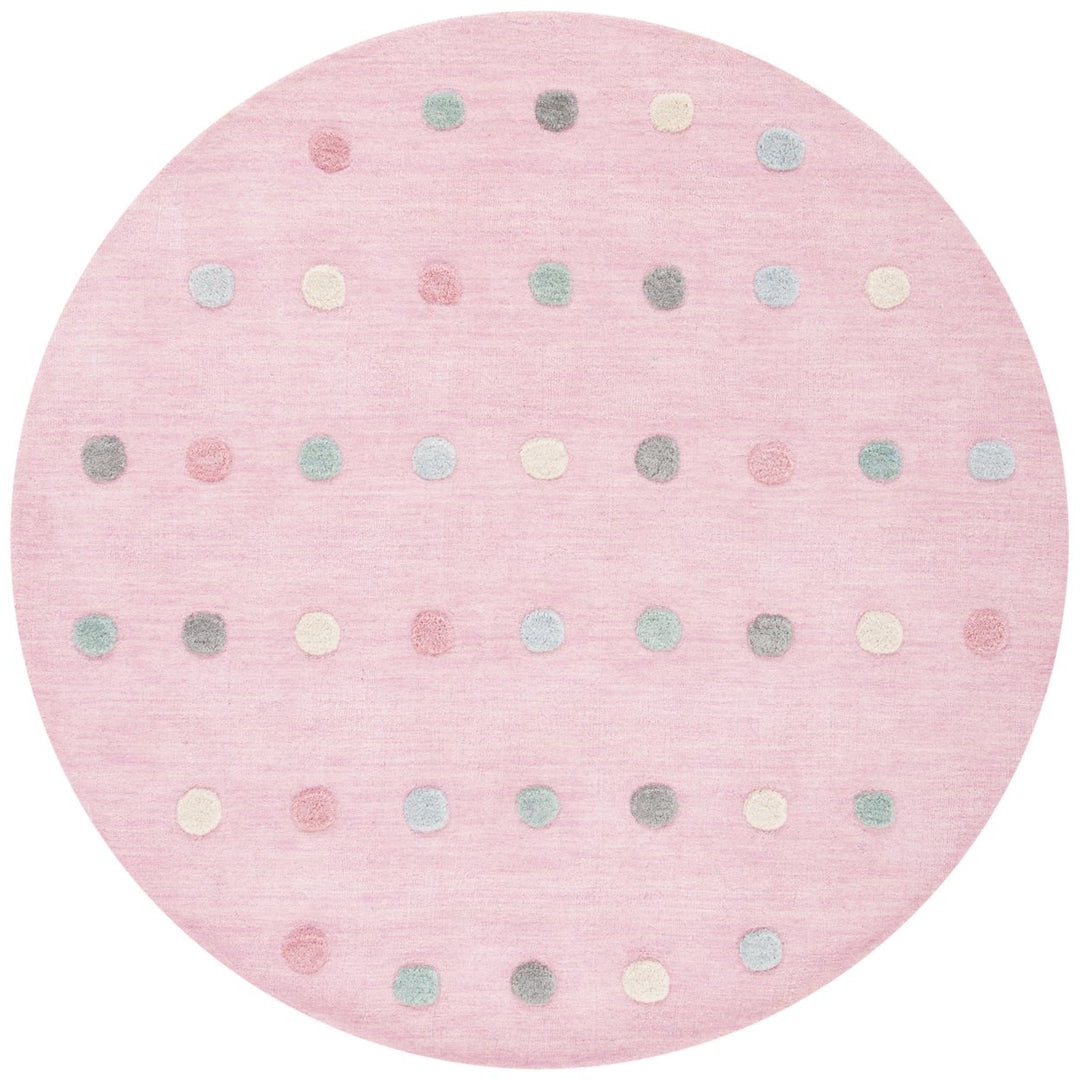 SAFAVIEH Kids Collection SFK803U Handmade Light Pink Rug Image 1