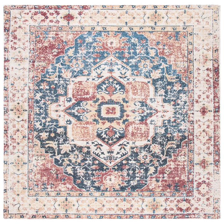 SAFAVIEH Saffron SFN389B Handmade Beige / Blue Rug Image 1