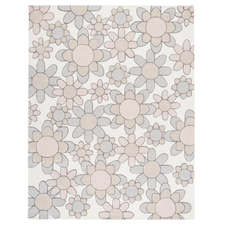 SAFAVIEH Kids Collection SFK923A Handmade Ivory/Pink Rug Image 1