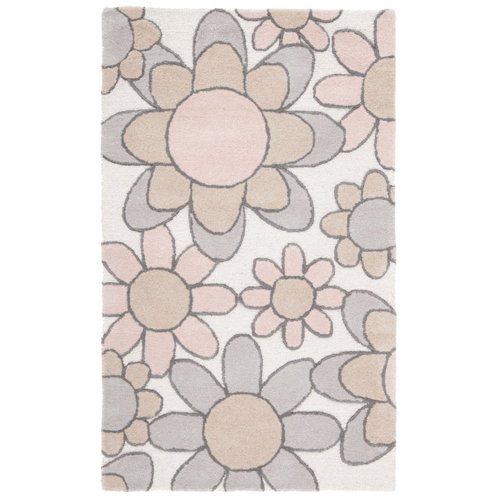 SAFAVIEH Kids Collection SFK923A Handmade Ivory/Pink Rug Image 4