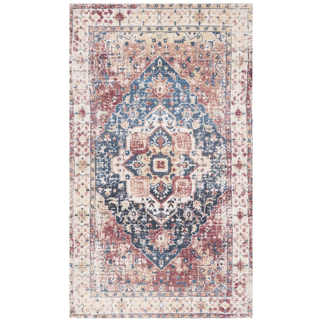 SAFAVIEH Saffron SFN389B Handmade Beige / Blue Rug Image 1