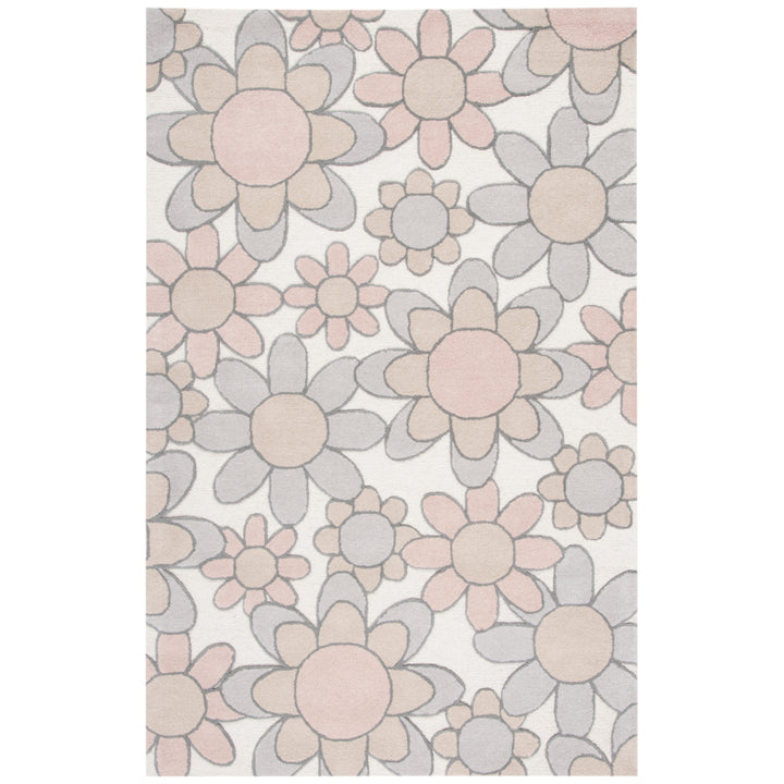 SAFAVIEH Kids Collection SFK923A Handmade Ivory/Pink Rug Image 5