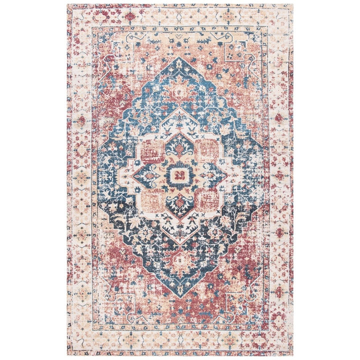 SAFAVIEH Saffron SFN389B Handmade Beige / Blue Rug Image 1