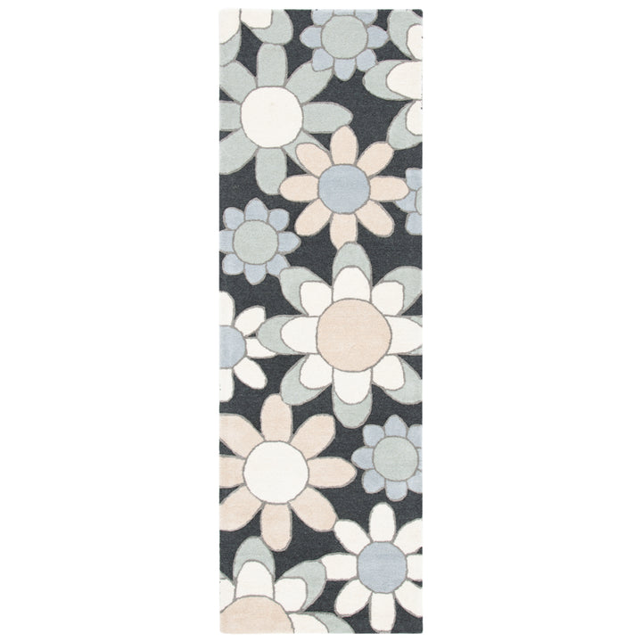 SAFAVIEH Kids SFK923G Handmade Charcoal / Ivory Rug Image 5