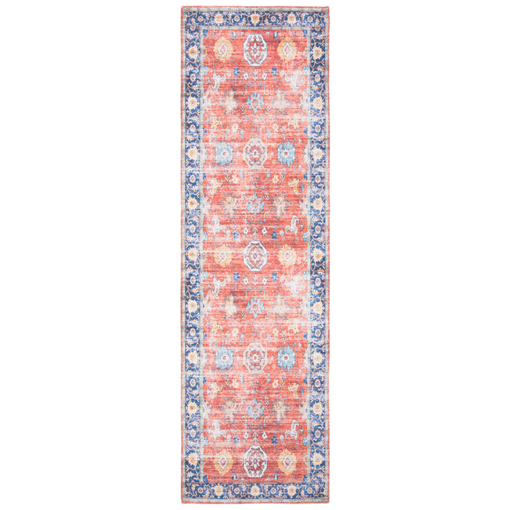 SAFAVIEH Saffron Collection SFN201P Rust / Navy Rug Image 3